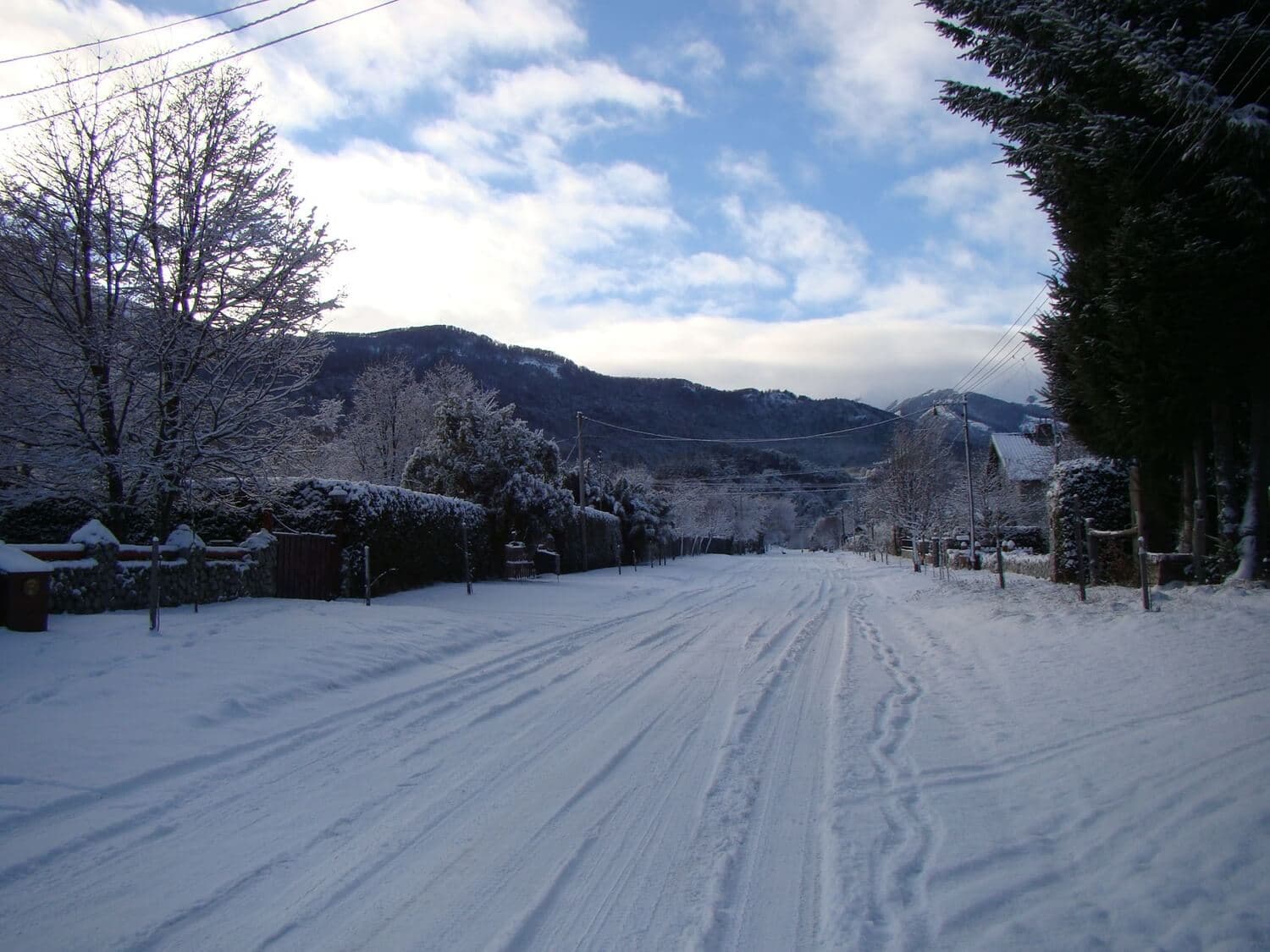 Calle de las Cabañas Denise con nieve