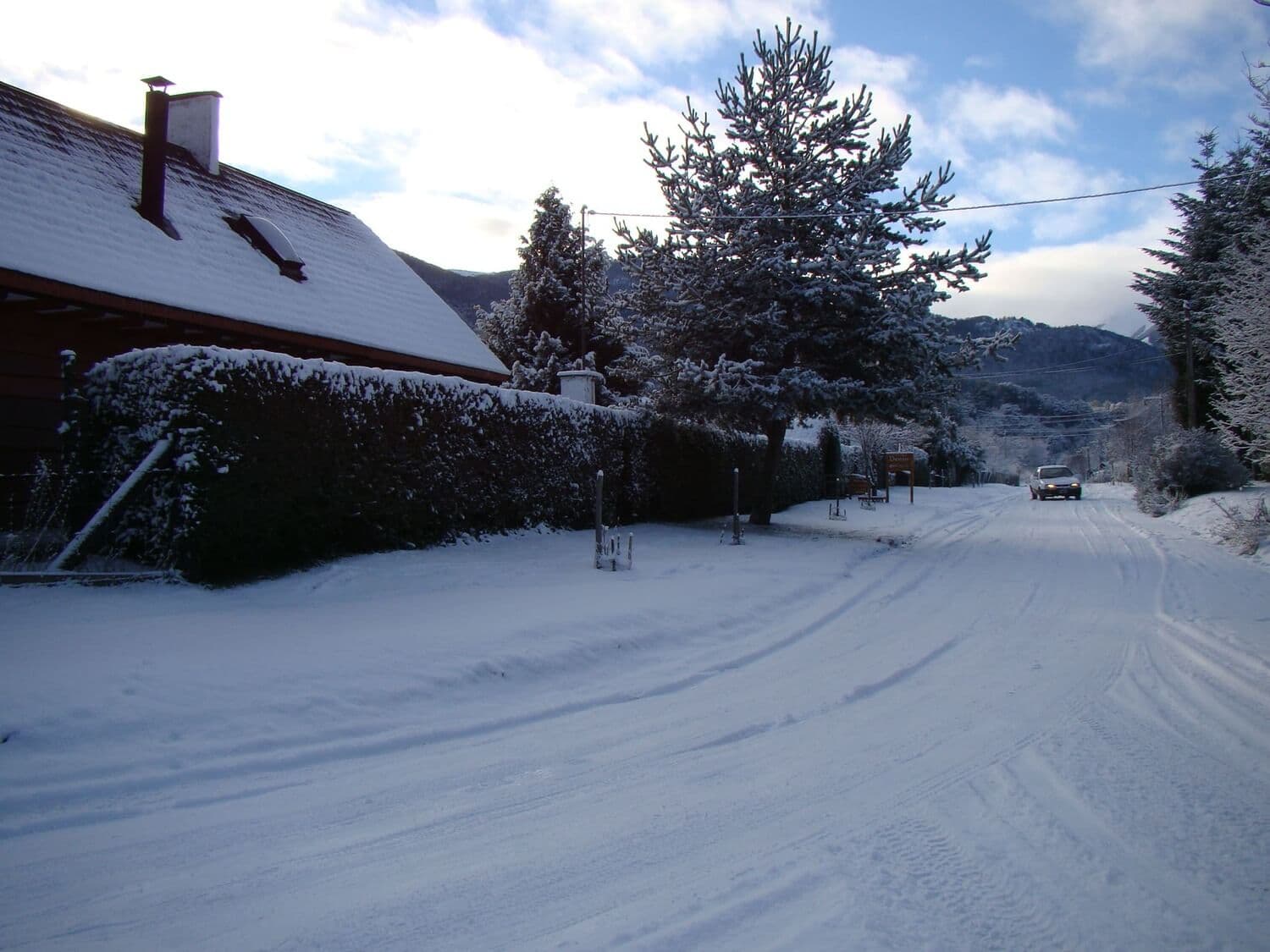 Calle de las Cabañas Denise con nieve